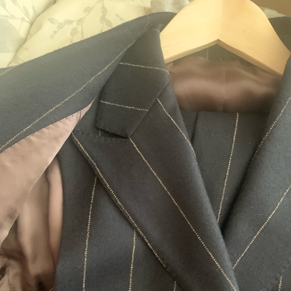 suitsupply 36r havana 3 piece gold pinstripe - Picture 4 of 7